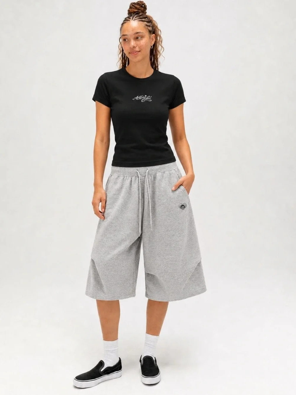 NWT Aelfric Eden | Wrinkle Longline Men’s Women’s Drawstring Shorts Medium y2k